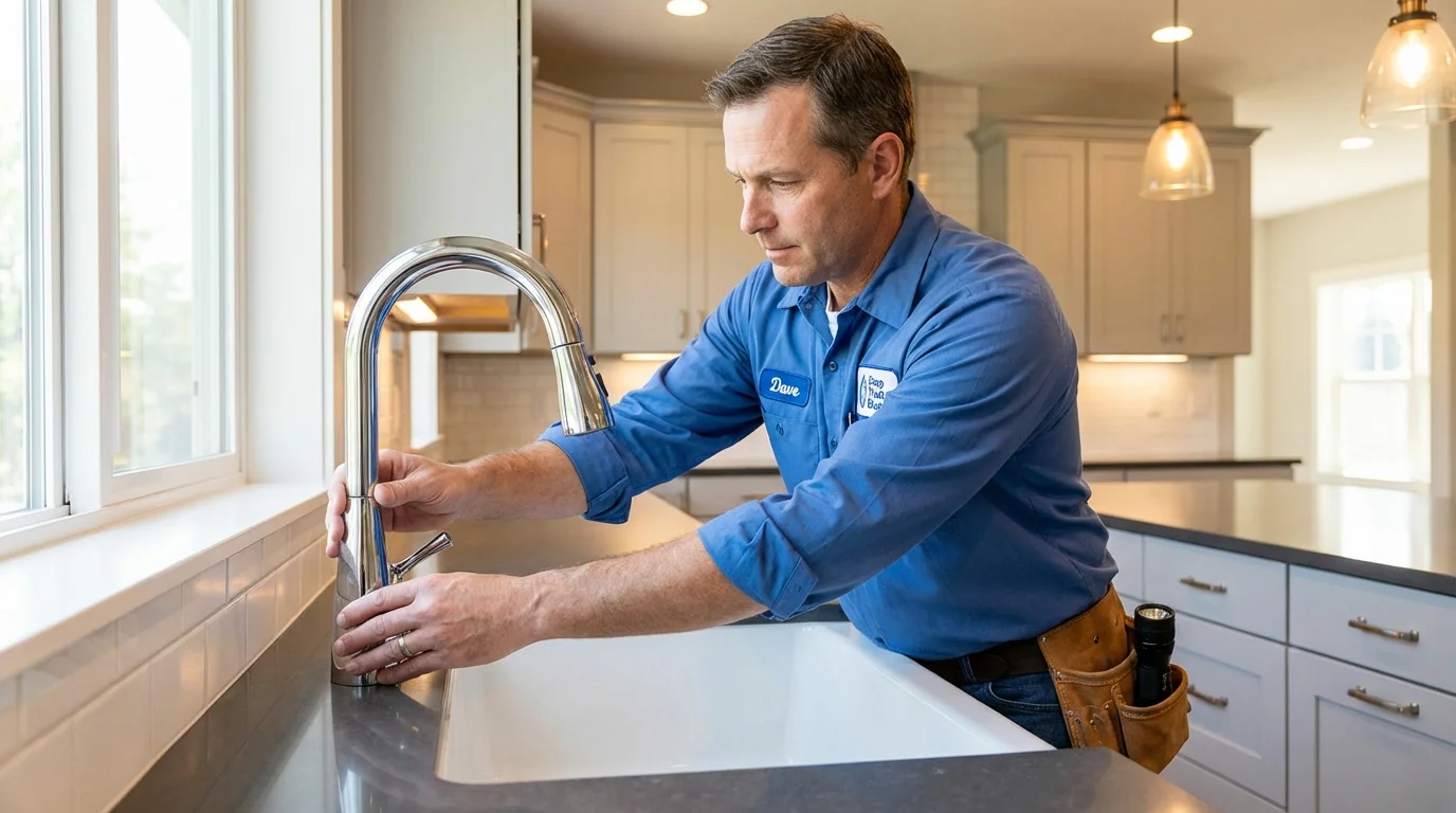 Kitchen faucet installation by Johns Plumbing LLC in Riverton